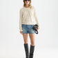 White Smoke מכנסי ג׳ינס קצרים בגזרת לנשים A SCOTCH & SODA