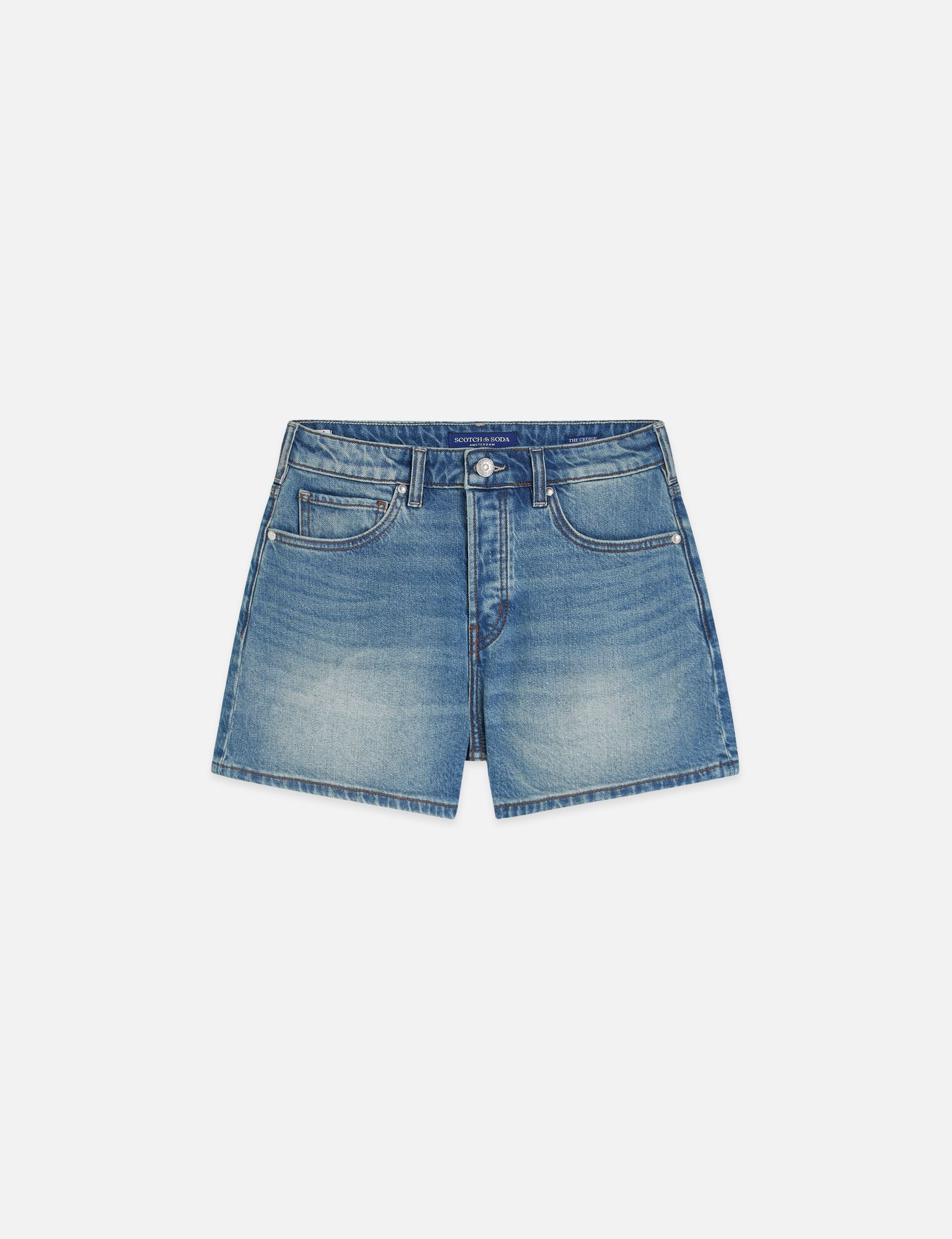 Slate Gray מכנסי ג׳ינס קצרים בגזרת לנשים A SCOTCH & SODA