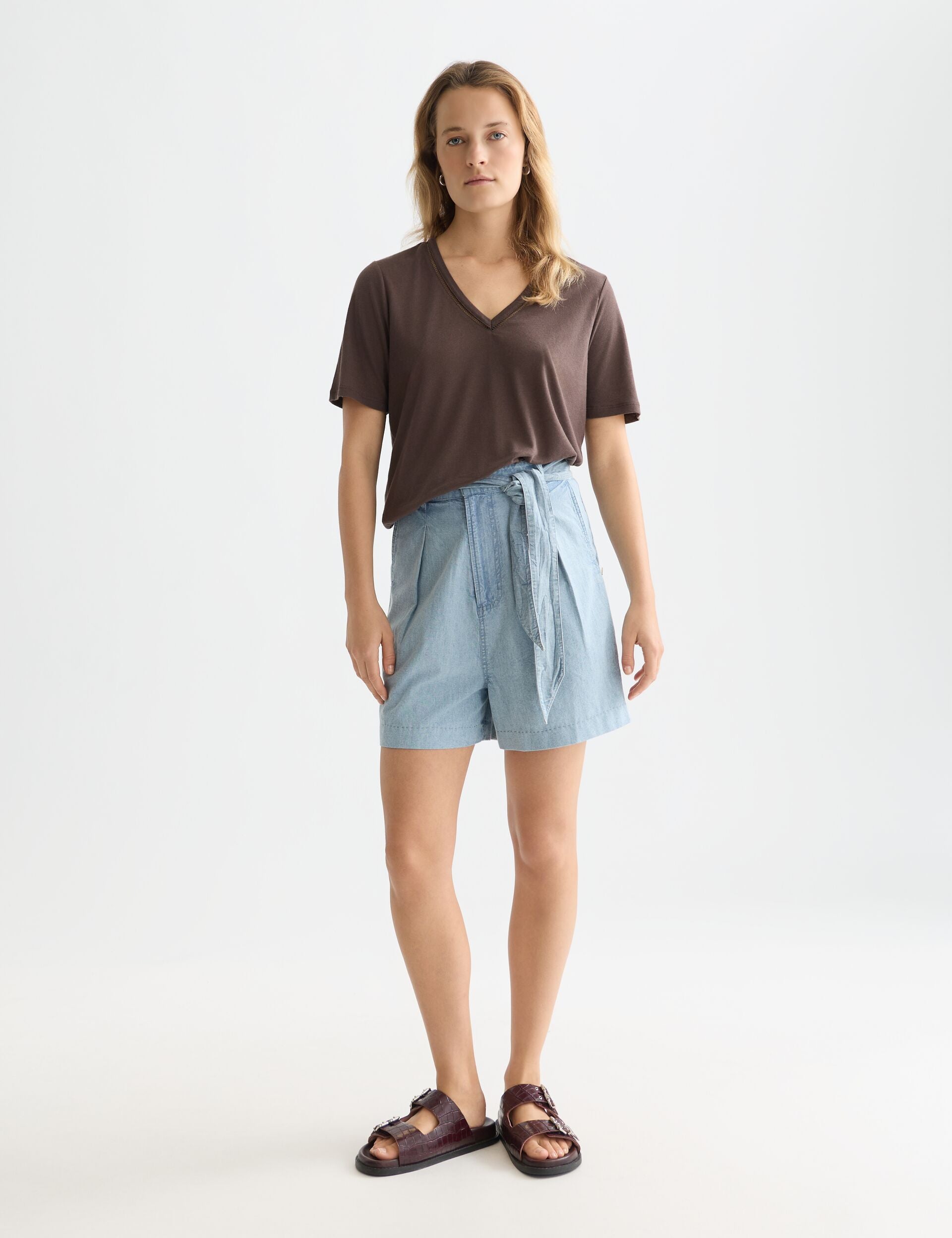 White Smoke מכנסי שורטס דנים קלילים לנשים Lightweight Indigo SCOTCH & SODA
