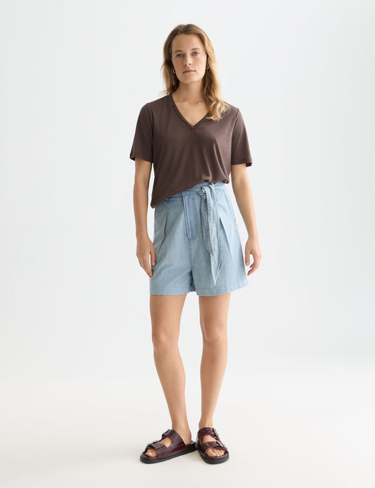 White Smoke מכנסי שורטס דנים קלילים לנשים Lightweight Indigo SCOTCH & SODA