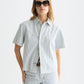 Lavender חולצה מכופתרת קצרה לנשים Short Sleeve SCOTCH & SODA