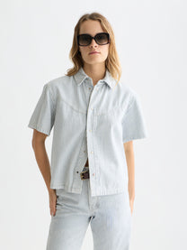 Lavender חולצה מכופתרת קצרה לנשים Short Sleeve SCOTCH & SODA