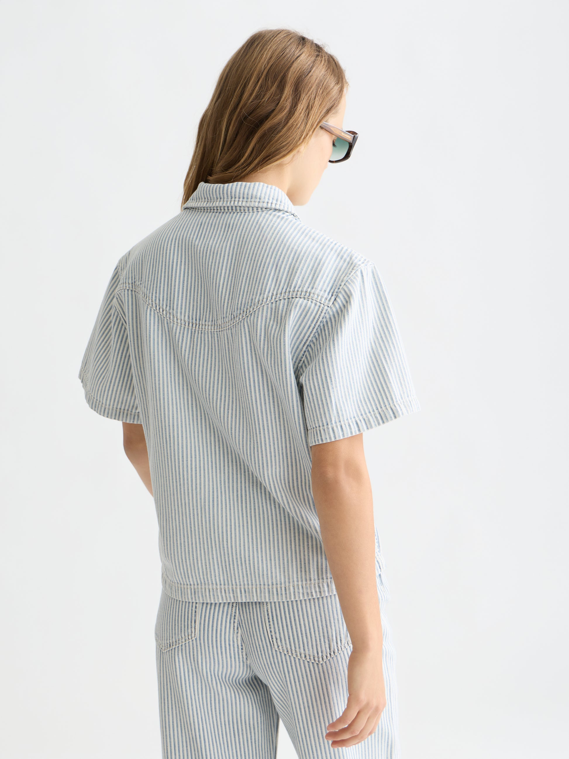 Lavender חולצה מכופתרת קצרה לנשים Short Sleeve SCOTCH & SODA