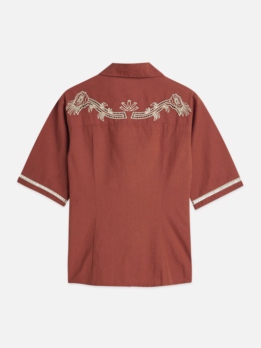 Sienna חולצה רקומה בגזרה צמודה לנשים Embroidered SCOTCH & SODA