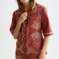 Lavender חולצה רקומה בגזרה צמודה לנשים Embroidered SCOTCH & SODA