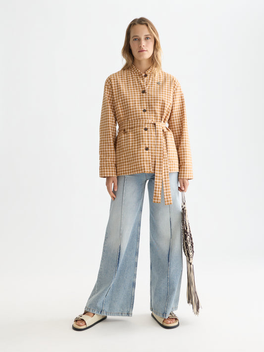 White Smoke ג׳ינס  בגזרה רחבה לנשים The Wave - Wide Fit SCOTCH & SODA