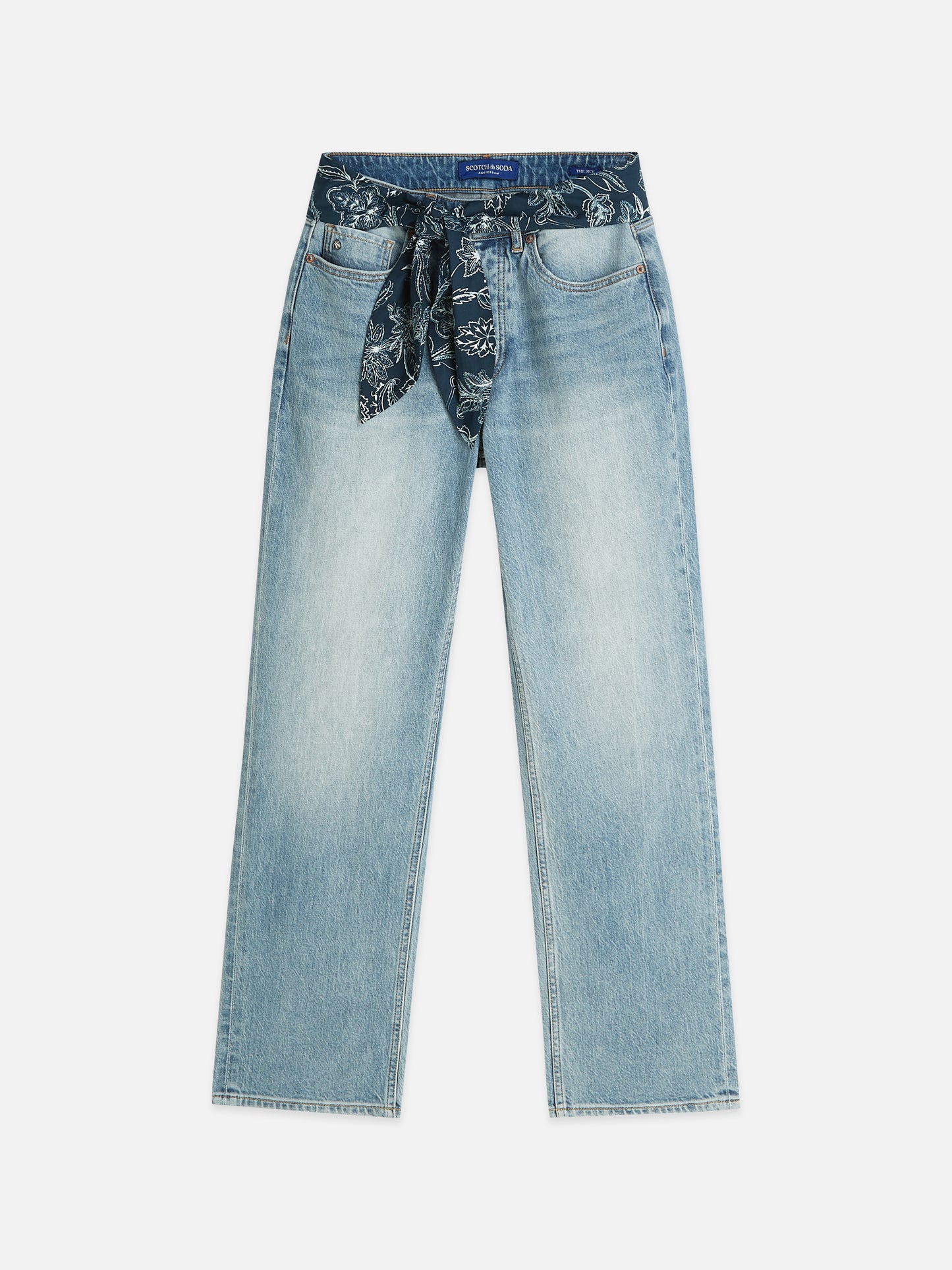 White Smoke ג'ינס ארוך לנשים The Sky – Straight Leg SCOTCH & SODA
