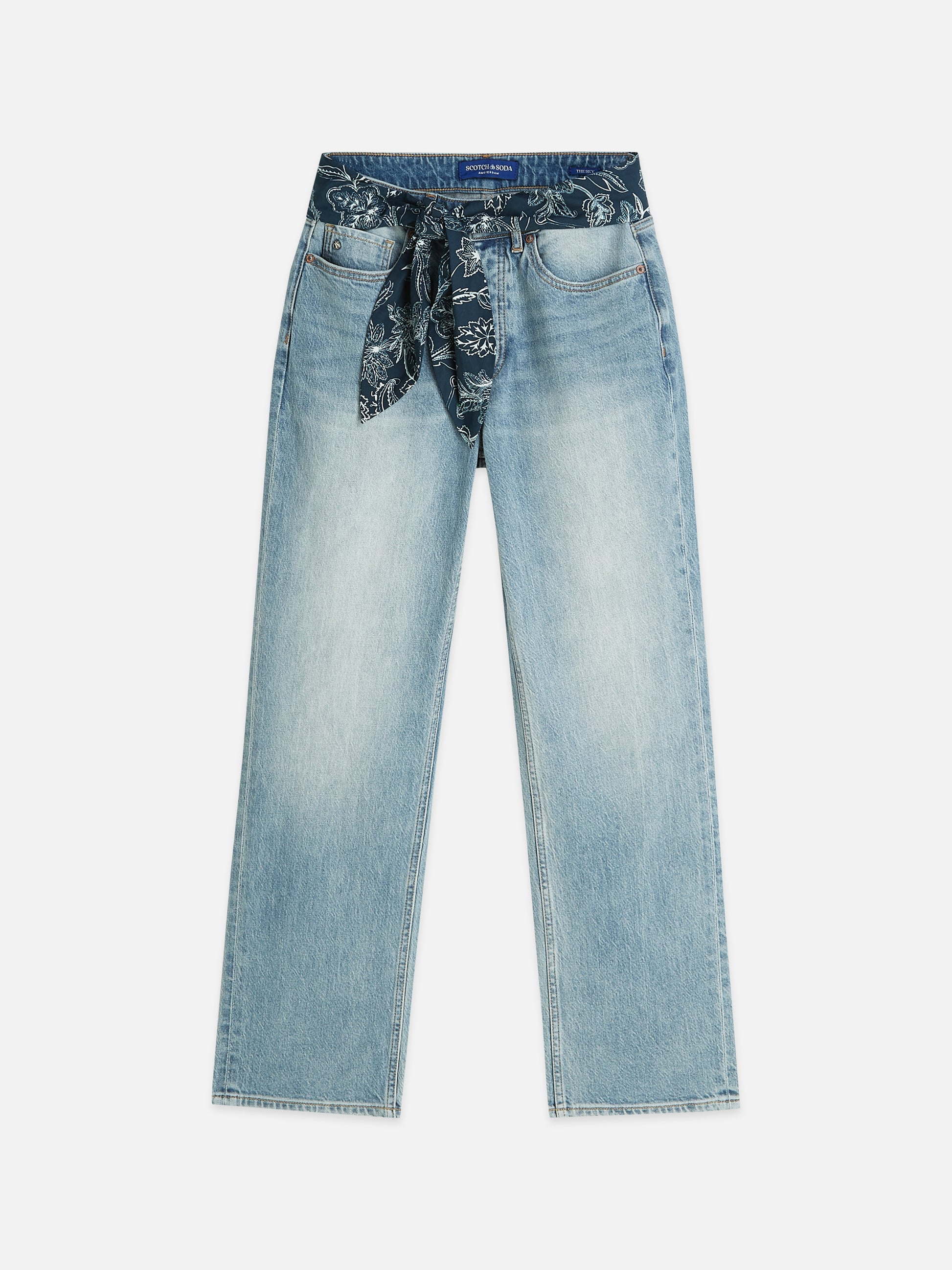 White Smoke ג'ינס ארוך לנשים The Sky – Straight Leg SCOTCH & SODA