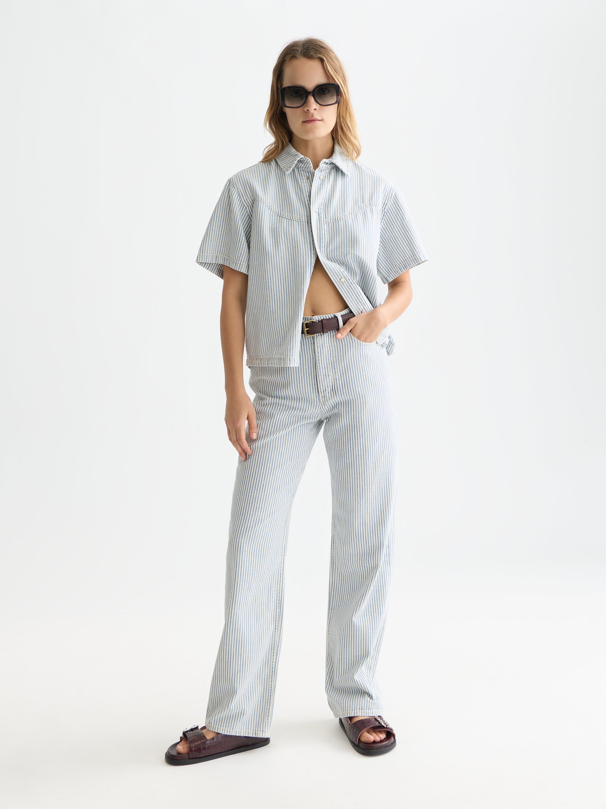 White Smoke ג'ינס ארוך לנשים The Ripple - Straight Fit SCOTCH & SODA
