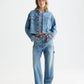 White Smoke ג׳ינס ארוך לנשים Raine - Wide Fit SCOTCH & SODA