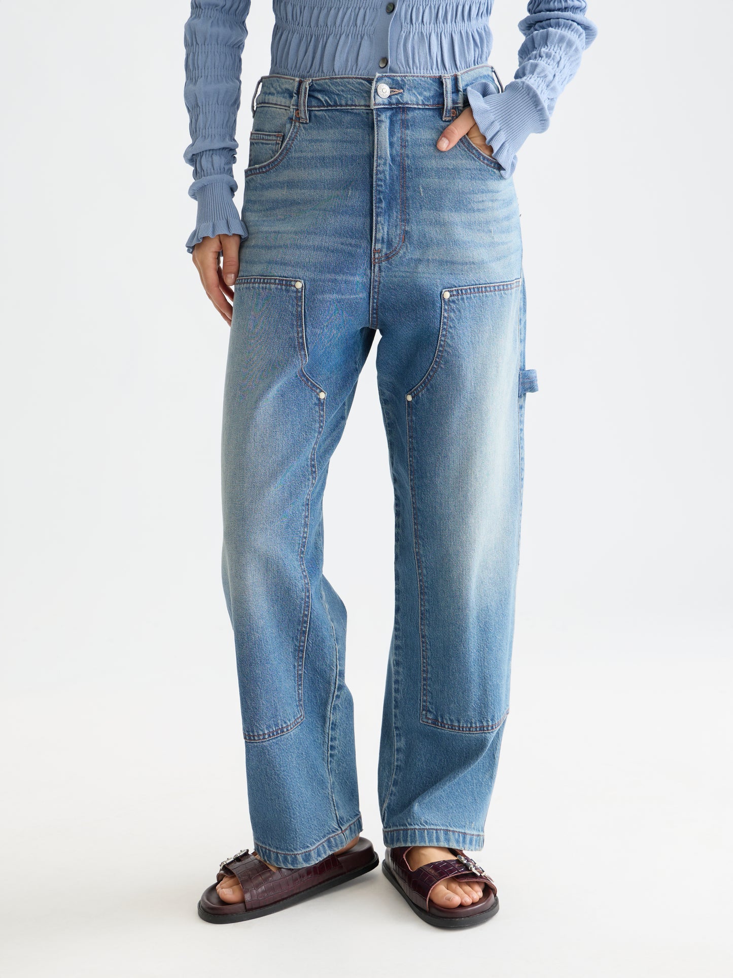 Alice Blue ג׳ינס ארוך לנשים Raine - Wide Fit SCOTCH & SODA