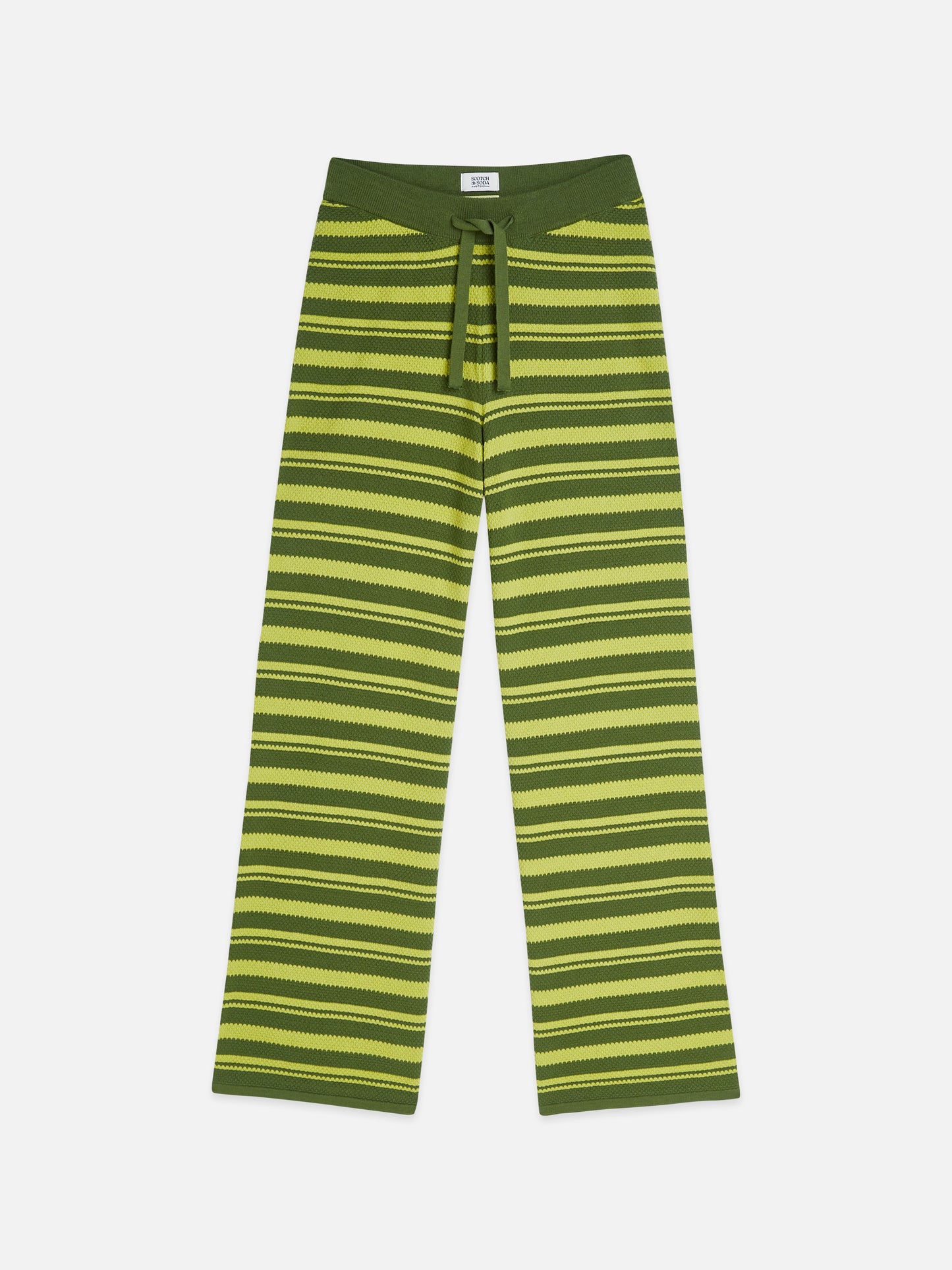 White Smoke מכנסיים ארוכים לנשים Textured Stripe Knitted Trousers SCOTCH & SODA