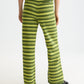Seashell מכנסיים ארוכים לנשים Textured Stripe Knitted Trousers SCOTCH & SODA
