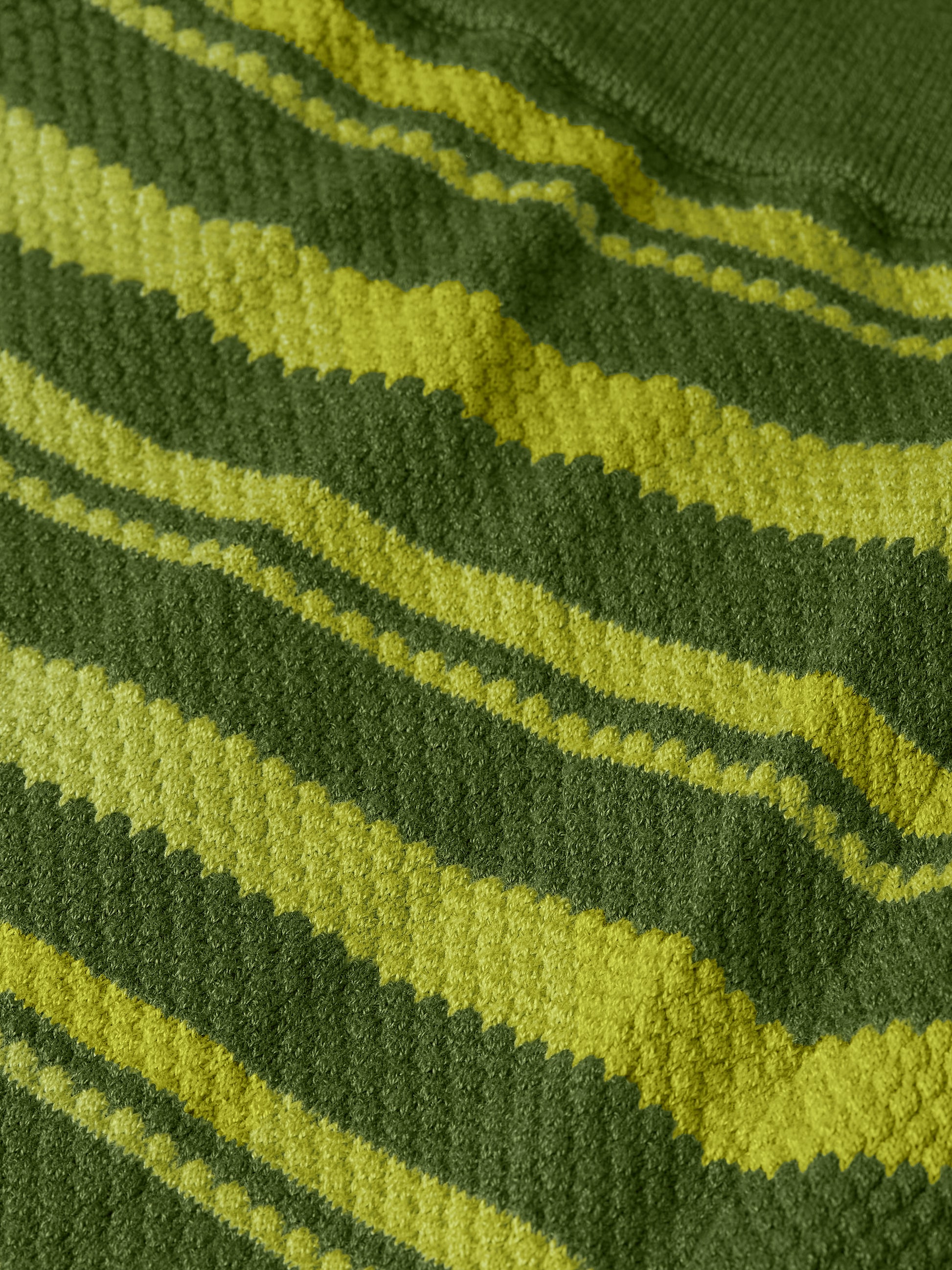 Dark Olive Green מכנסיים ארוכים לנשים Textured Stripe Knitted Trousers SCOTCH & SODA