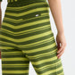 Dark Olive Green מכנסיים ארוכים לנשים Textured Stripe Knitted Trousers SCOTCH & SODA