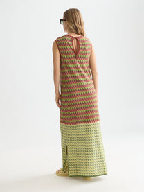 Lavender שמלת מקסי סרוגה לנשים Chevron SCOTCH & SODA