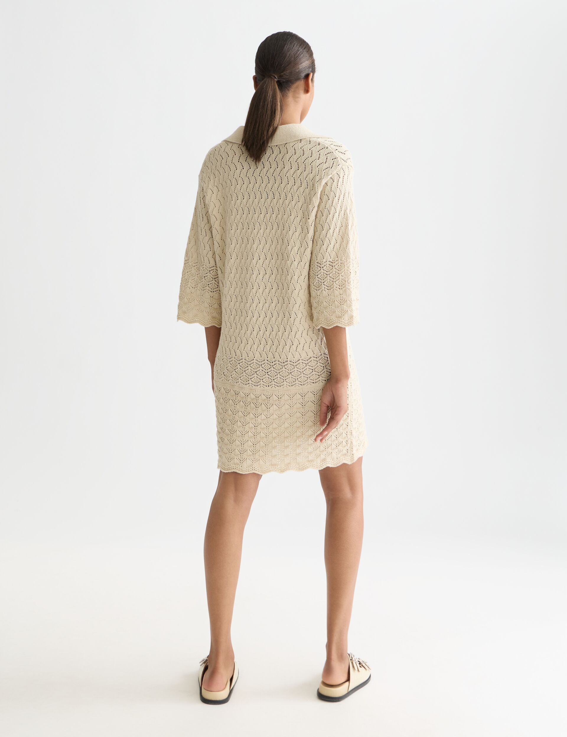 Misty Rose שמלת מידי לנשים Pointelle Knit Tunic SCOTCH & SODA