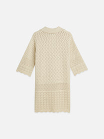 Light Gray שמלת מידי לנשים Pointelle Knit Tunic SCOTCH & SODA
