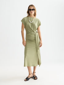 White Smoke שמלת מידי לנשים Relaxed Knot SCOTCH & SODA