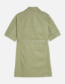 Dark Sea Green שמלת מיני עם חגורה לנשים Utility SCOTCH & SODA