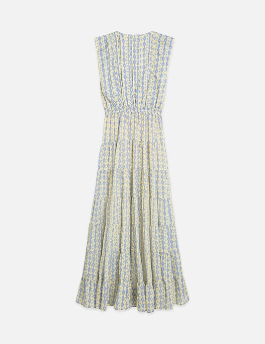 Gray שמלת מקסי מודפסת לנשים Tiered SCOTCH & SODA