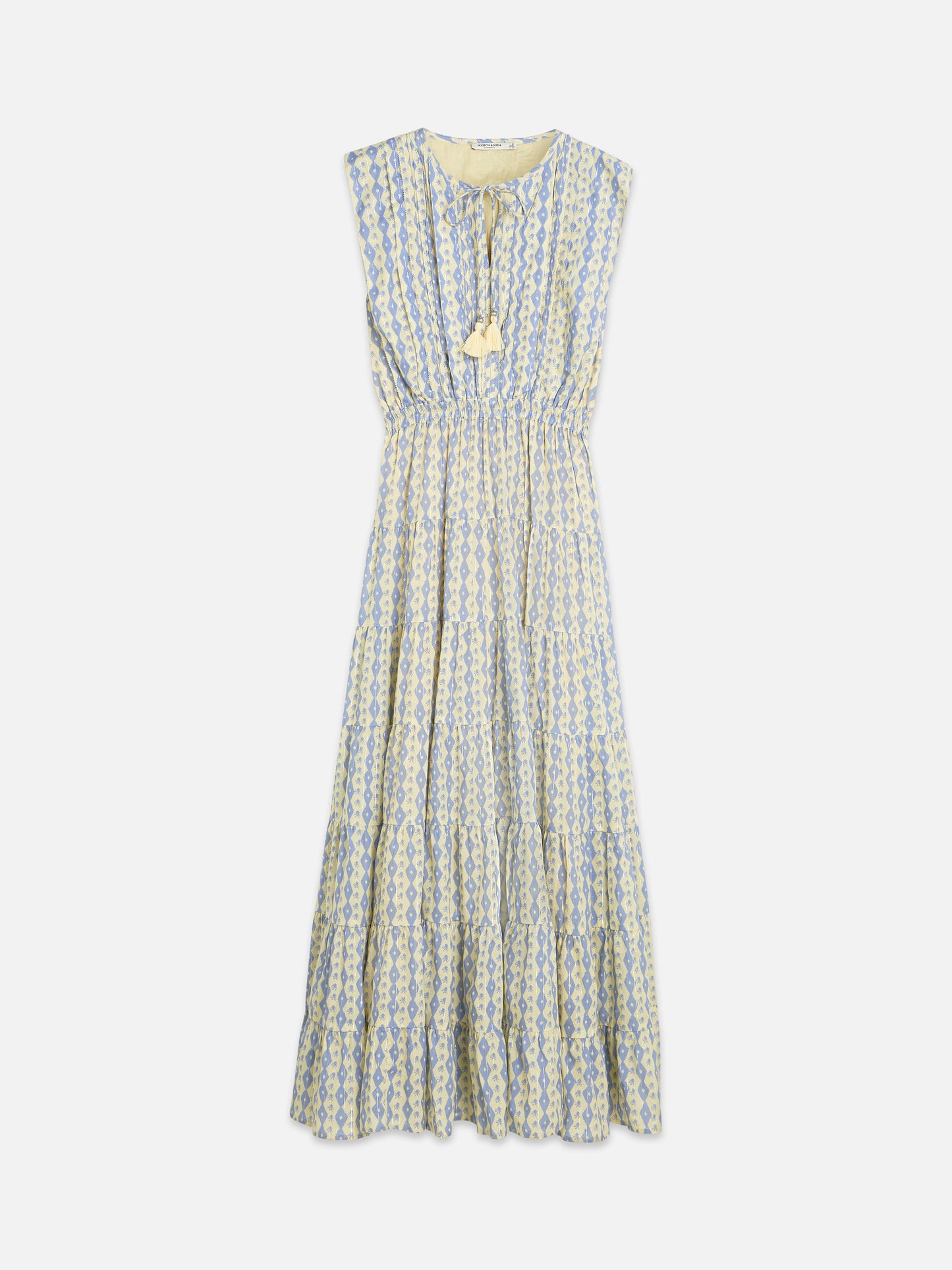Gray שמלת מקסי מודפסת לנשים Tiered SCOTCH & SODA