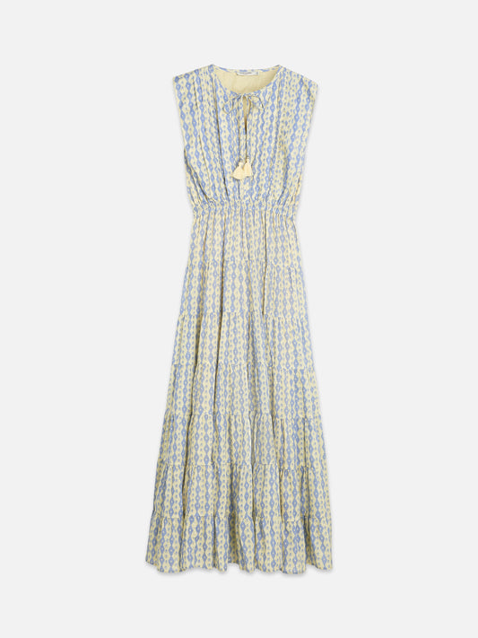 Gray שמלת מקסי מודפסת לנשים Tiered SCOTCH & SODA