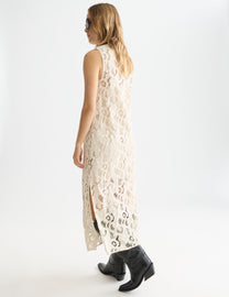 White Smoke שמלת מידי רקומה לנשים Flame Embroidery SCOTCH & SODA