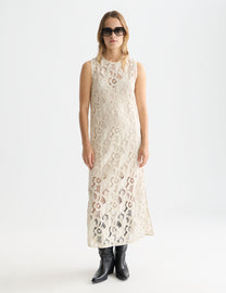 Light Gray שמלת מידי רקומה לנשים Flame Embroidery SCOTCH & SODA