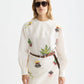 White Smoke שמלת מיני רקומה לנשים Embroidered Bib SCOTCH & SODA