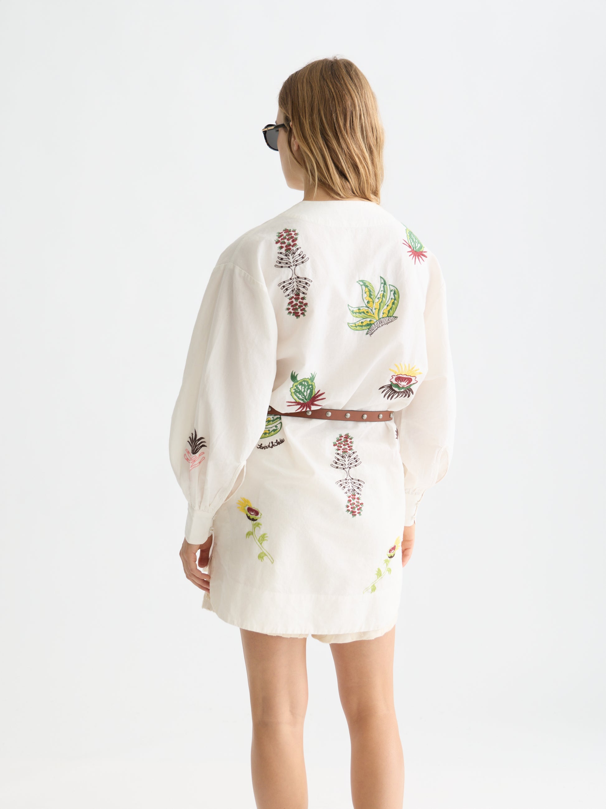 Misty Rose שמלת מיני רקומה לנשים Embroidered Bib SCOTCH & SODA