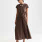 Lavender שמלת מקסי פשתן לנשים Relaxed Tie Dress SCOTCH & SODA