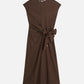 Dark Slate Gray שמלת מקסי פשתן לנשים Relaxed Tie Dress SCOTCH & SODA