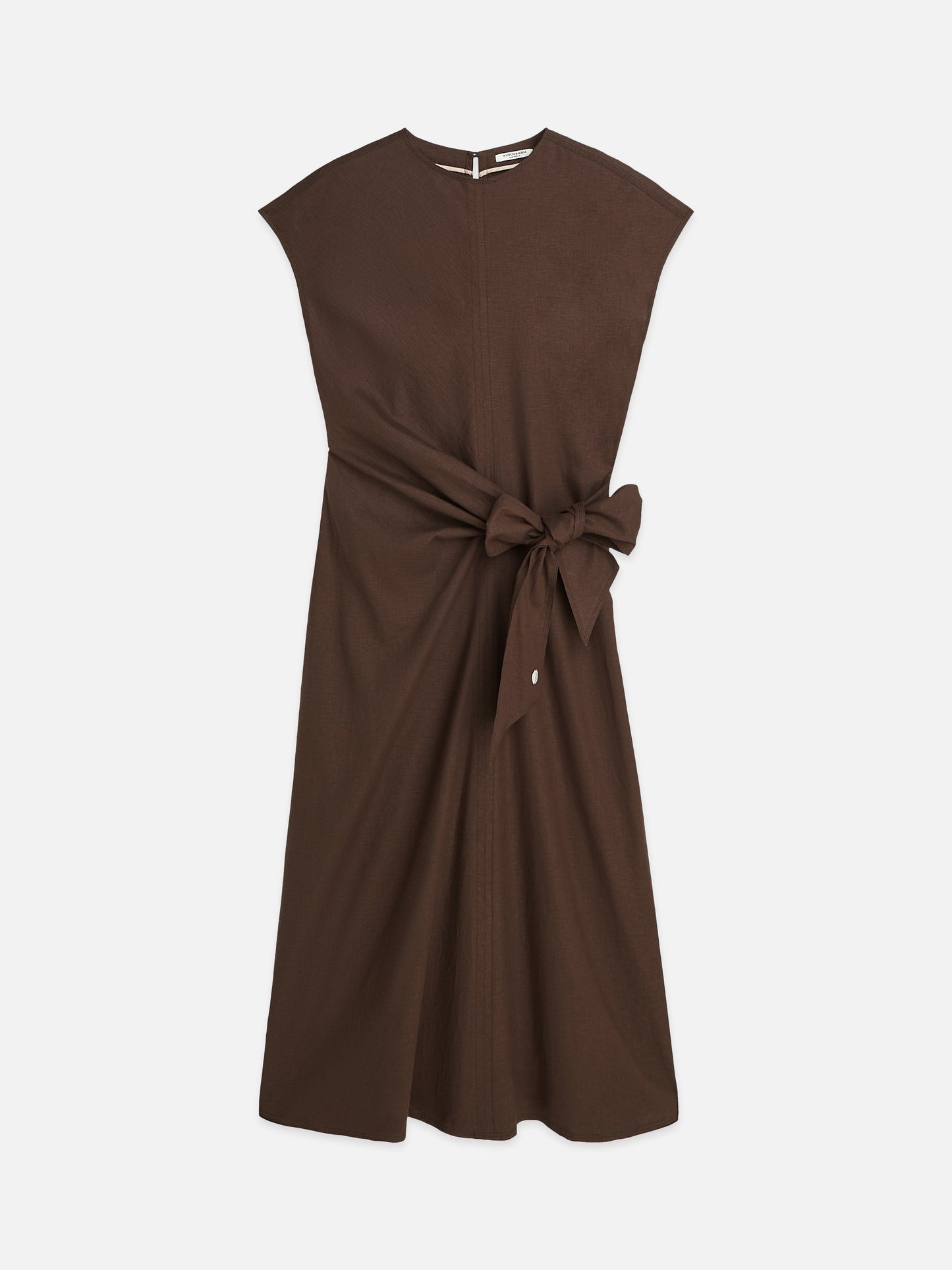 Dark Slate Gray שמלת מקסי פשתן לנשים Relaxed Tie Dress SCOTCH & SODA