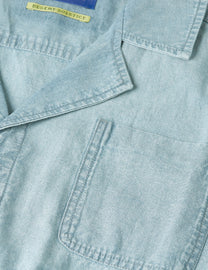 Light Steel Blue אוברול ג׳ינס קצר לנשים Lightweight Denim Playsuit SCOTCH & SODA