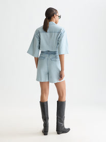 Lavender אוברול ג׳ינס קצר לנשים Lightweight Denim Playsuit SCOTCH & SODA