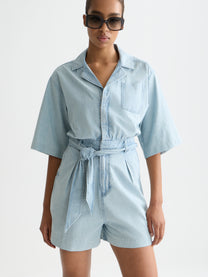 Lavender אוברול ג׳ינס קצר לנשים Lightweight Denim Playsuit SCOTCH & SODA