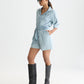 White Smoke אוברול ג׳ינס קצר לנשים Lightweight Denim Playsuit SCOTCH & SODA