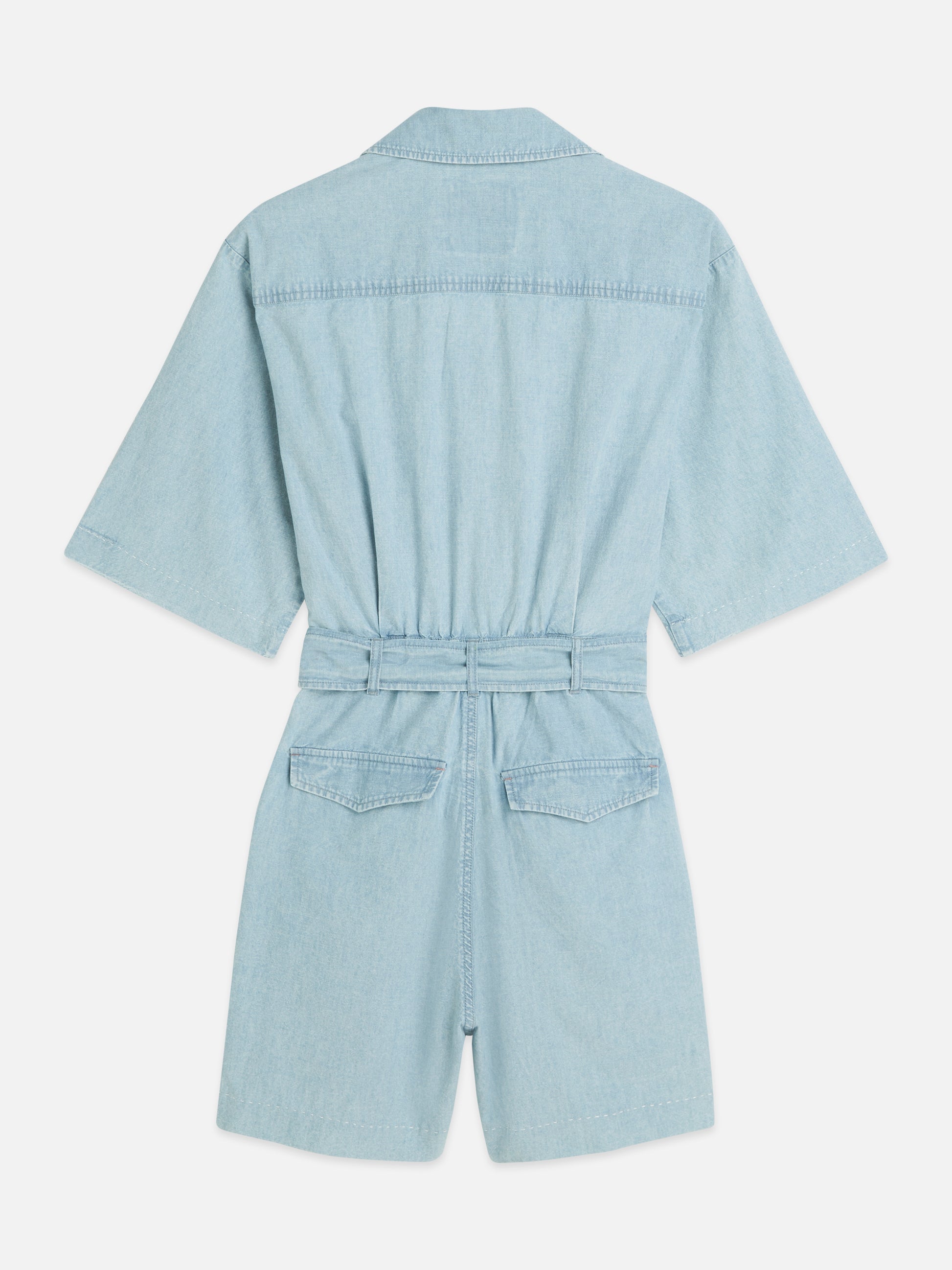 White Smoke אוברול ג׳ינס קצר לנשים Lightweight Denim Playsuit SCOTCH & SODA