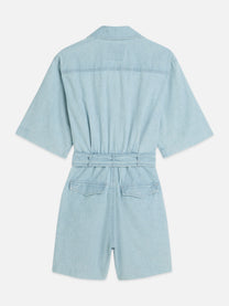 White Smoke אוברול ג׳ינס קצר לנשים Lightweight Denim Playsuit SCOTCH & SODA