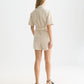 Seashell אוברול קצר פסים לנשים Linen Blend Playsuit SCOTCH & SODA