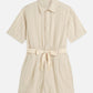 White Smoke אוברול קצר פסים לנשים Linen Blend Playsuit SCOTCH & SODA