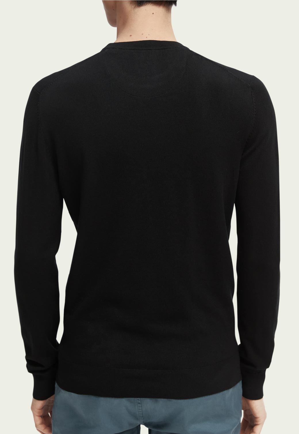 Black סוודר במפתח עגול לגברים SCOTCH & SODA