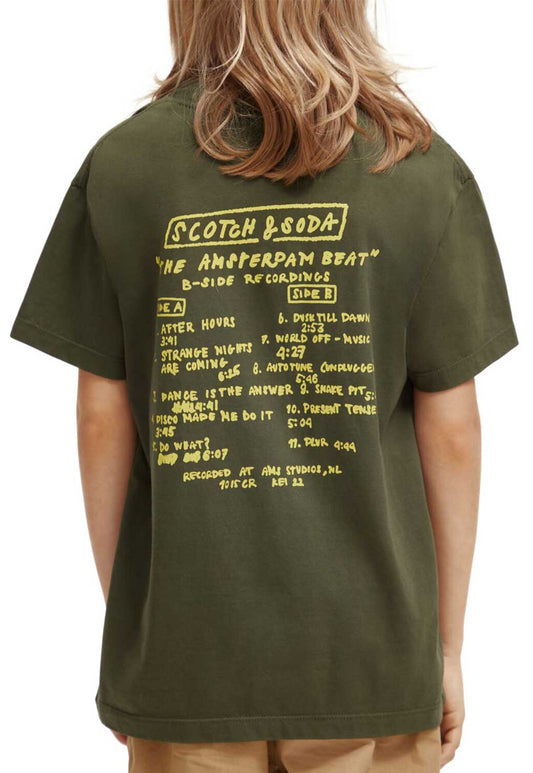 Dark Olive Green טי שירט קצרה לילדים SCOTCH & SODA