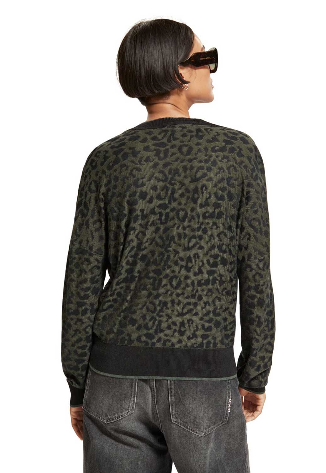 Dark Slate Gray סוודר מנומר לנשים SCOTCH & SODA