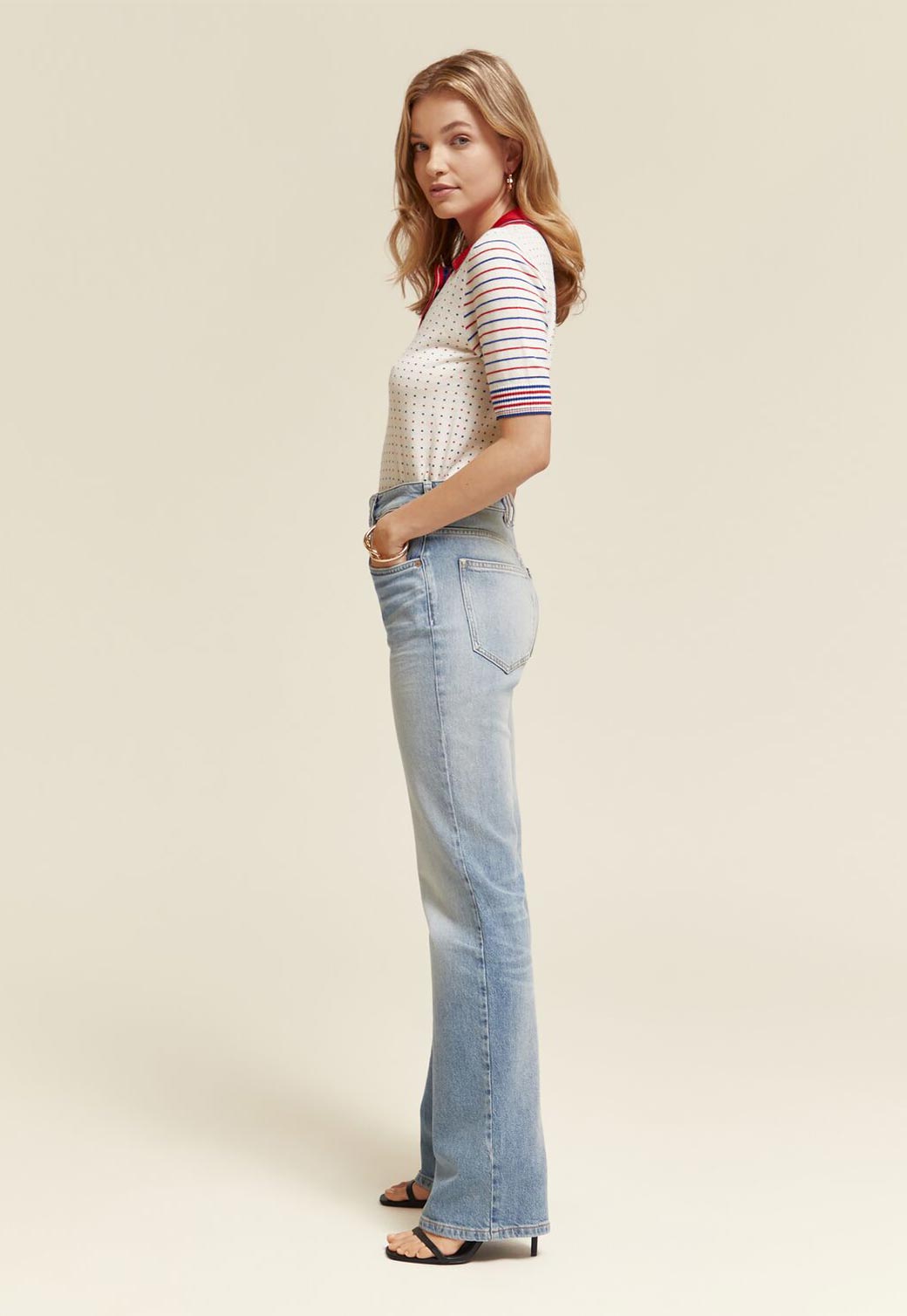 Light Gray ג'ינס ארוך לנשים The Glow SCOTCH & SODA