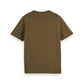 Dark Olive Green טי שירט קצרה עם לוגו לגברים SCOTCH & SODA