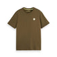 Dark Olive Green טי שירט קצרה עם לוגו לגברים SCOTCH & SODA