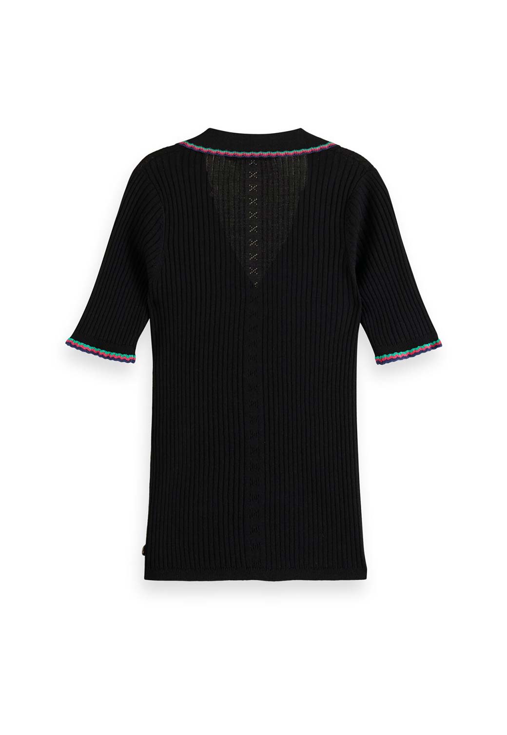 Black חולצת פולו סרוגה לנשים SCOTCH & SODA