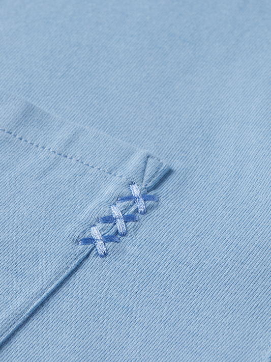 Light Steel Blue טי שירט קצרה עם כיס לגברים SCOTCH & SODA